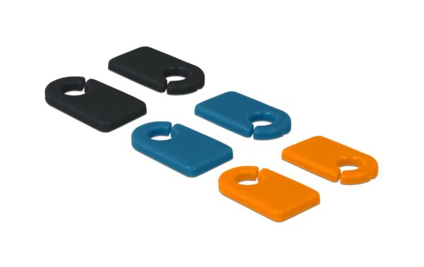 895810 - Mediatech Delock Kabelmarker, PVC, Beschriftbar 6 Stück blau, schwarz, orange kaufen Schweiz | Mediatech.ch