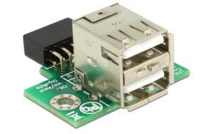 Delock USB Buchse zu 9 Pin Pfostenbuchse 2x USB 2.0 Type-A, 9 Pin USB 2.0, verbaubar kaufen Schweiz | Mediatech.ch