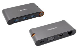 EXSYS EX-1220HM, Dockingstation 1x USB-C, 2x USB-A, 1x VGA, 1x HDMI,1x RJ45