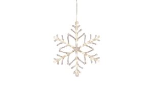 Konstsmide LED Schneeflocke 24 LED H: 40cm B: 40cmcm, Batt: 4xAA, 6h Timer