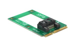 Delock mSATA zu SATA Adapter Betrieb von SATA Geräten an mSATA Anschluss kaufen Schweiz | Mediatech.ch