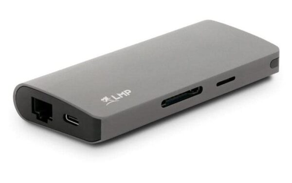 LMP Travel Dock 4K 9 Port SG,Mini-DP,HDMI VGA,USB-C,2x USB3.0,Card-Reader,RJ45