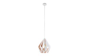 905332 - Mediatech EGLO CARLTON 1 Hängel. weiss, honiggold Trend & Vintage / exkl. 1x E27 60W