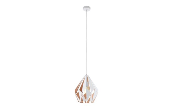 EGLO CARLTON 1 Hängel. weiss, honiggold Trend & Vintage / exkl. 1x E27 60W