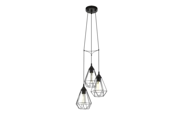 905346 - Mediatech EGLO TARBES Hängeleuchte schwarz Trend & Vintage / exkl. 3x E27 60W