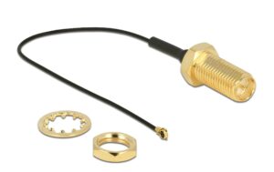 Delock RP-SMA-Bu - MHF-4 Kabel zum Einbau, 10cm