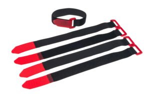 5 STK FAST-VSTRAP 25 x 300 MM BLACK / RED