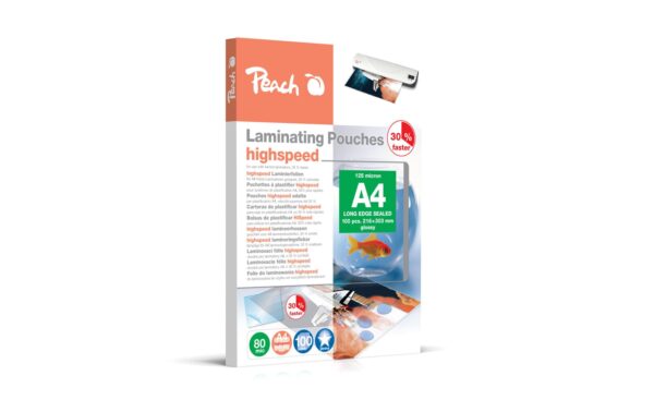 Peach Laminierfolie A4 Highspeed 80mic, 100 Stk. kaufen Schweiz | Mediatech.ch