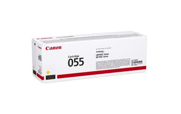 Canon Toner 055 Y, 3013C002 2100 Seiten, zu LBP664/663, MF746/744/742