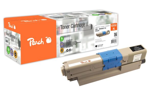 913535 - Mediatech Peach Toner OKI 46508712 black 3500 Seiten, zu C332/MC363