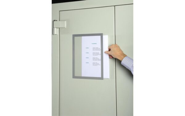 Exacompta Hülle PVC Infos Magnet silber A4 3 magnetische Seiten