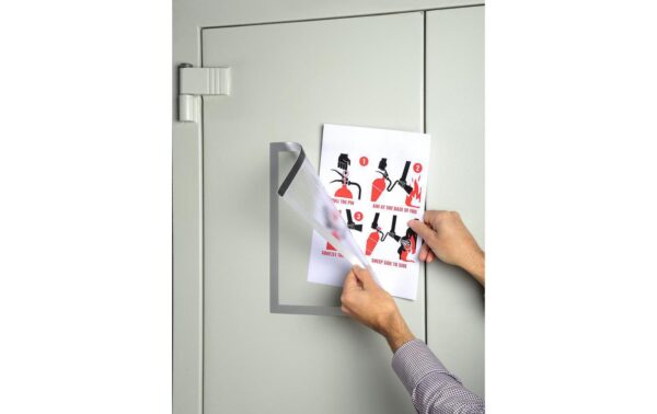 Exacompta Hülle PVC Infos Magnet silber A4 3 magnetische Seiten