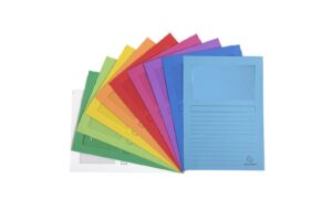 Exacompta 25 Fenstermappe 10 Farben Umweltfreundlicher Recyclingkarton