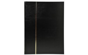 Exacompta Briefmarken Einsteckalbum Kunstleder, schwarz, 48 Seiten