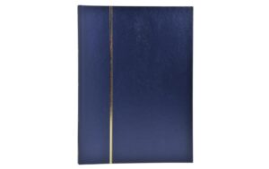Exacompta Briefmarken Einsteckalbum blau Kunstleder, 48 Seiten