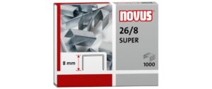 NOVUS Heftklammern 26/8 Super Inhalts der Packung: 1.000 Heftklammern
