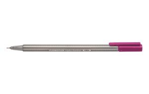 STAEDTLER Fineliner triplus 0,3mm rotlila superfeine,metallgefasste Spitze,ca.0,3mm