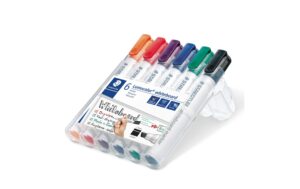 STAEDTLER 351 Whiteboardmarker 6er Strichstärke:ca.2mm, Schreibf.:r/b/g/s/o/v