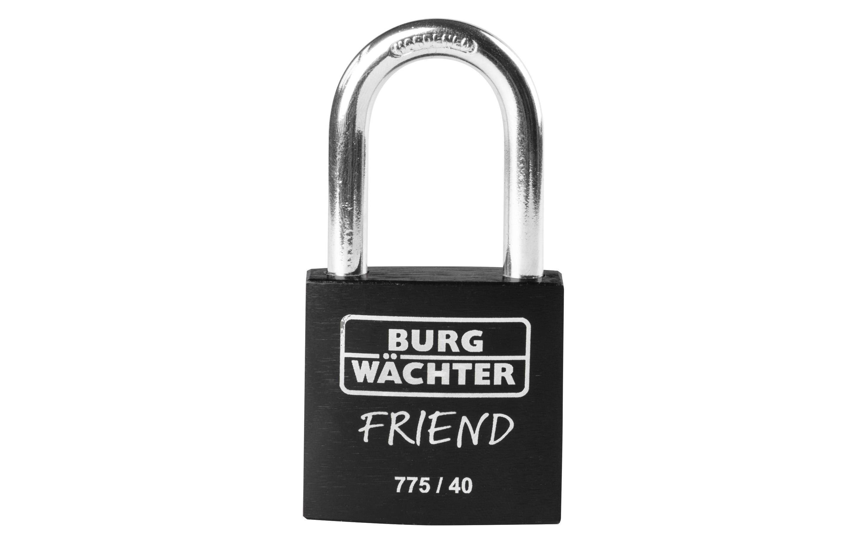 Burgwächter Vorhangschloss 775 40 Friend schwarz, WxH 20.5x32.5mm kaufen Schweiz | Mediatech.ch