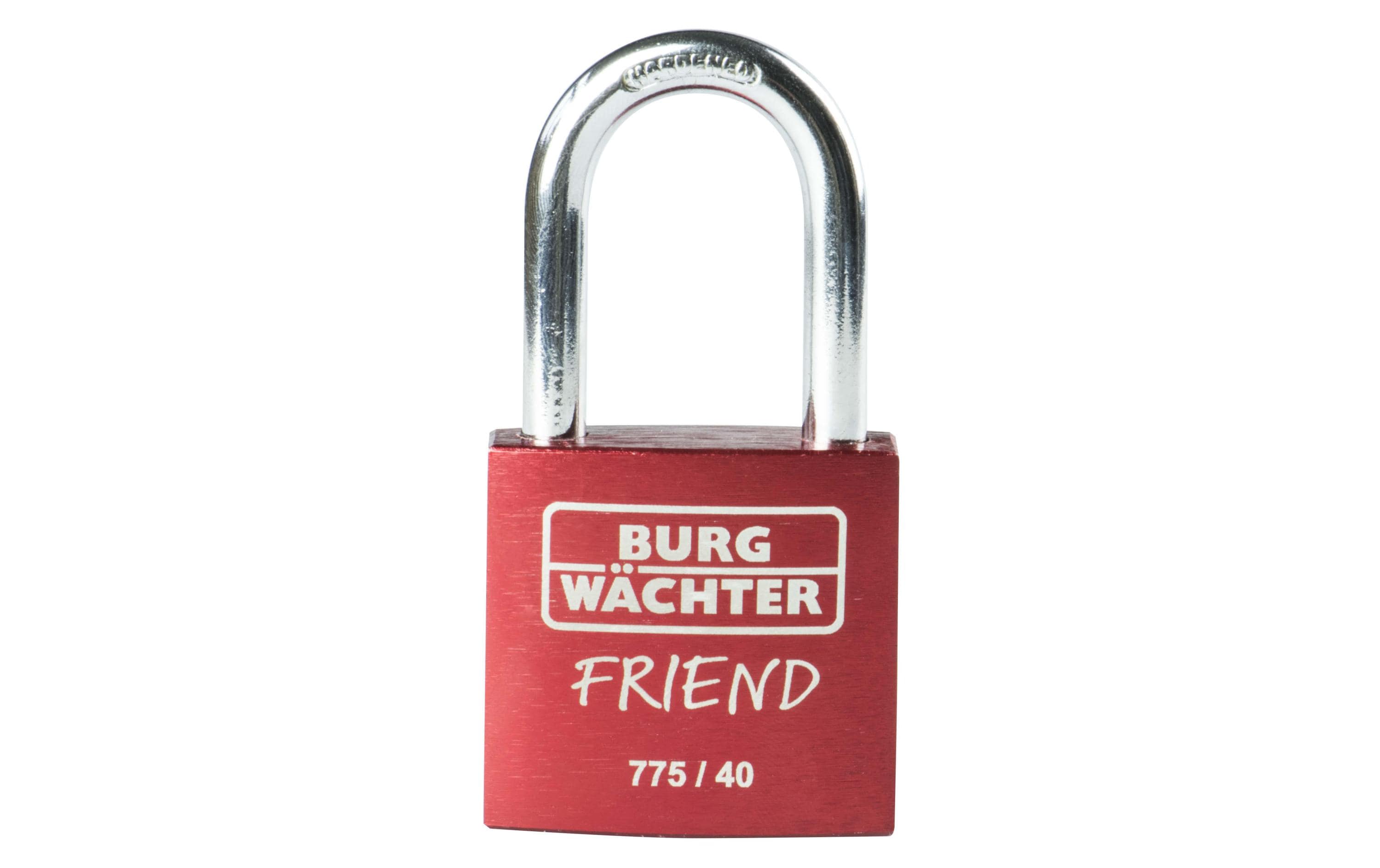 Burgwächter Vorhangschloss 775 40 Friend rot, WxH 20.5x32.5mm kaufen Schweiz | Mediatech.ch