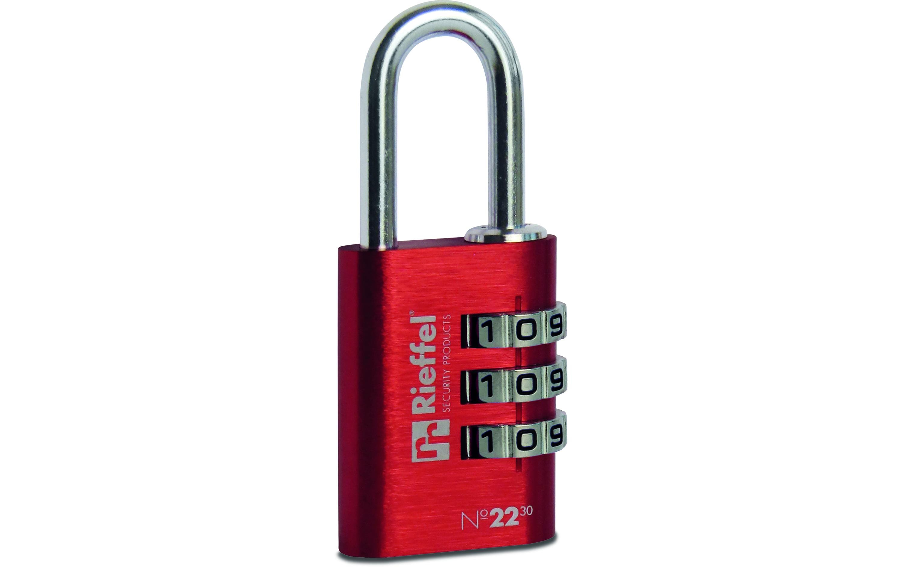 Rieffel Vorhängeschloss Aluminium Nr. 22 SB Zahlencode, rot, Gr. 30x27.5mm kaufen Schweiz | Mediatech.ch