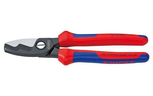 Knipex Kabelschere mit Doppelschneide 200mm mit Mehrkomponenten-Hüllen kaufen Schweiz | Mediatech.ch
