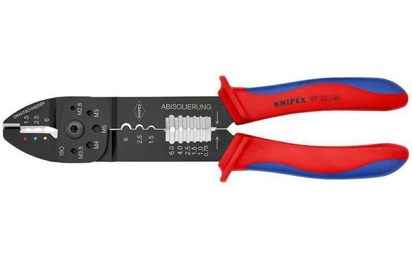 Knipex Crimpzange schwarz lackiert 240 mm mit Mehrkomponenten-Hüllen kaufen Schweiz | Mediatech.ch