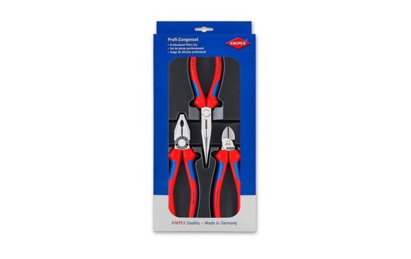 Knipex Montage-Zangen Paket 3-teilig Kombi-,Flachrundzange+Seitenschn.