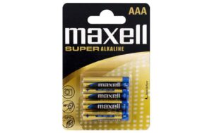 Maxell Batterie Super Alkaline AAA 4 Stück vergl. LR03, Blister