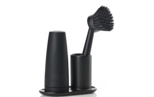 Zone Spültrogbutler 3er Set Singles Schwarz Keramik/Silikon/ABS, LxB: 15x8.1cm