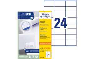 Avery Zweckform Etiketten A4, 70x36mm Packung zu 220 Blatt / 5280 Etiketten