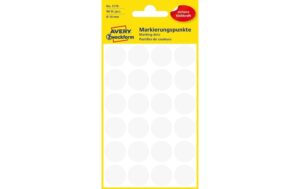 Avery Zweckform Markierungspunkte weiss Durchmesser 18mm, 4 Bogen/96 Etiketten