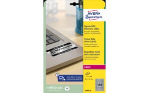 Avery Zweckform Typenschild-Etiketten 25.4x10mm, 20 Bogen/ 3780 Etiketten
