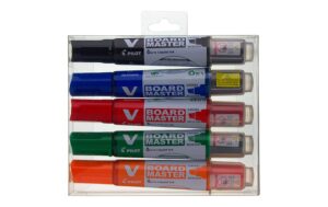 Pilot V-Board Master 5er Set Whiteboard-Marker mit Keilspitze