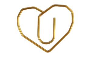 Creativ Company Büroklammer Gold Herz, 30x20 mm, 6 Stk.