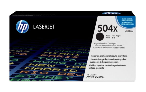 HP Toner 504X - Black (CE250X) Seitenkapazität ~ 10'500 Seiten