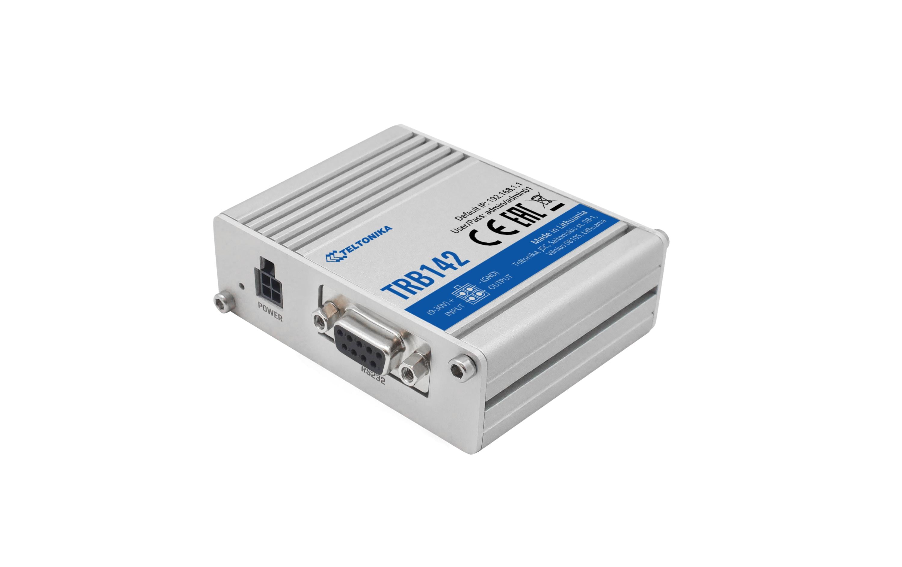 Teltonika LTE Industrierouter TRB142 Cat.1 LTE, RS232, 9-30Volt kaufen Schweiz | Mediatech.ch