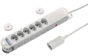 STEFFFEN STEBA VARIABL 6XT13, C14 Stecker 3m Kabel, ohne Schalter, 3x1mm2, Magnet