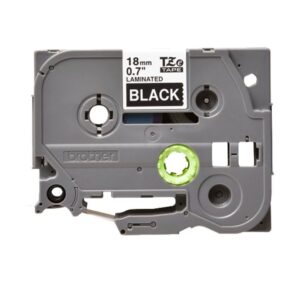 Brother P-touch Farbband TZE345 laminiert, weiss auf Schwarz, 18mm 8m
