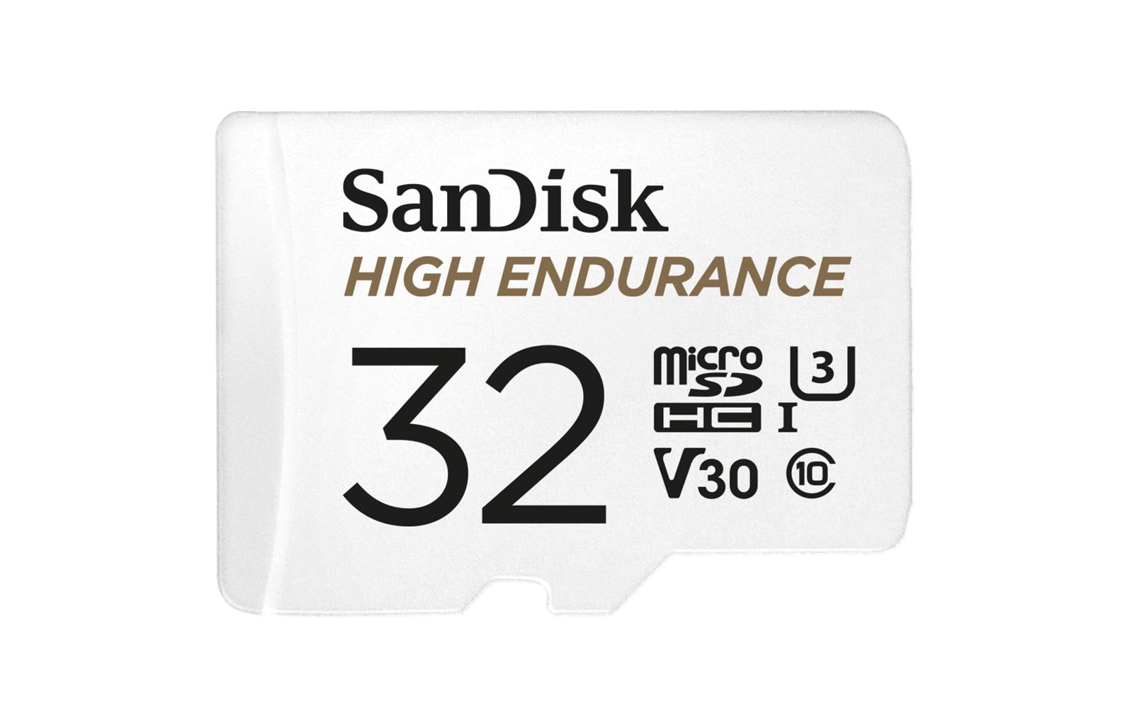 935760 - Mediatech SanDisk microSDHC Card 32GB High Endurance U3, V30, bis zu 2'500h Full HD/4K Aufnahme