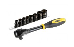 Stanley FatMax Rotator Umschaltknarre mit Steckschlüsseln 3/8, 9-teilig