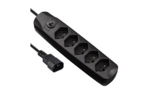 937818 - Mediatech FURBER.power F.power Steckdosenleiste 5xT13/C14 2.0m sw 230V, H05VV-F 3G1.00, OS, schwarz (5/25) kaufen | Mediatech.ch
