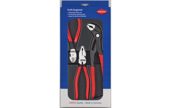 Knipex Kraft-Zangen Paket 3-teilig Kombi-,Wasserzange,Seitensch. 160/180/250