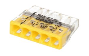 Wago Steckklemme Contact COMPACT 5-fach 5L 0.5-2.5mm2 24A, gelb, 6 Stück