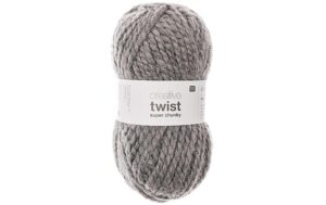 RICO Creative Twist Super Chunky silbergrau, 100 g, 80 % PAN, 20 % WP, 75 m