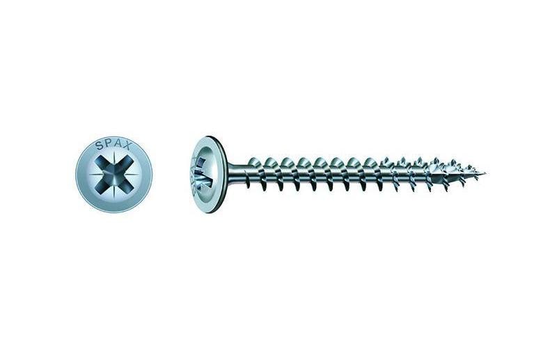 SPAX Rückwandschrauben PZ2 4,0x20 mm Vollgewinde, verzinkt, 1000 Stk.