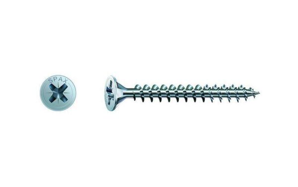 SPAX Spanplattenschrauben SK PZ2 3,5x20 mm Vollgewinde, verzinkt, 1000 Stk.