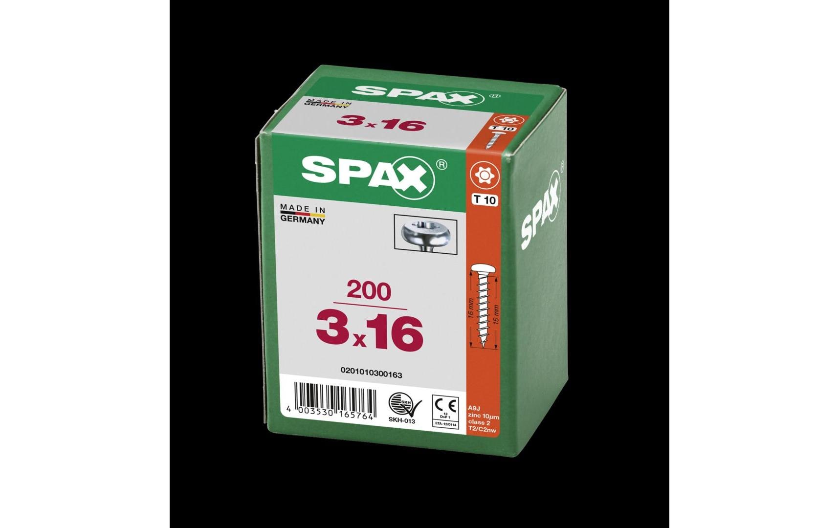 945660_1 - Mediatech Spax Spanplattenschrauben 3 x 16 mm, 200 Stück