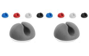 Delock Kabelhalter Mini Set, TPR, selbstkl. 10 Stück, weiss, schwarz, grau, blau, rot