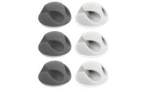 Delock Kabelhalter, TPR, selbstkl. 6 Stück, weiss, grau, D. 6 mm